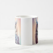 Droomy Fantasy Uil Zachte Pastel Kleuren Koffiemok (Center)