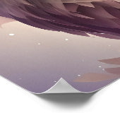 Droomy Fantasy Uil Zachte Pastel Kleuren Poster (Hoek)