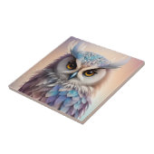 Droomy Fantasy Uil Zachte Pastel Kleuren Tegeltje (Zijkant)