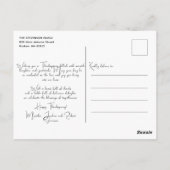 Droomy herfst bladeren Thanksgiving bericht Briefkaart (Achterkant)