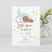 Droomy Little Beer Cloud & Star Baby 1st Verjaarda Kaart (Staand voorkant)