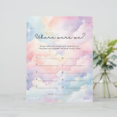 Droomy Stars waar waren we Vrijgezellenfeest spel (Staand voorkant)