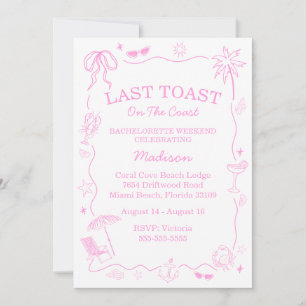 Droomzige Laatste Toast Aan De Kust Roze Kaart