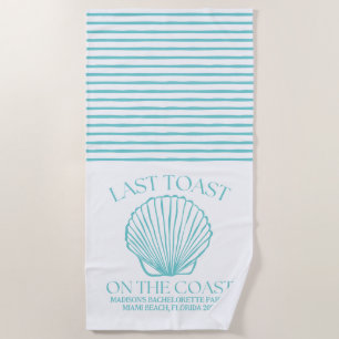 Droomzige Laatste Toast Aan De Kust Turquoise Strandlaken