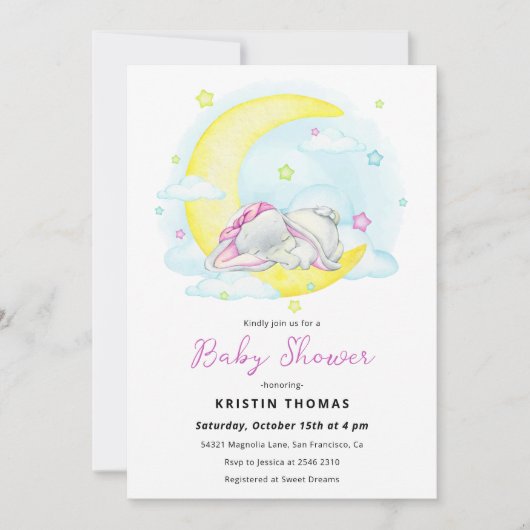 Droomzoete Baby Shower Kaart (Voorkant)