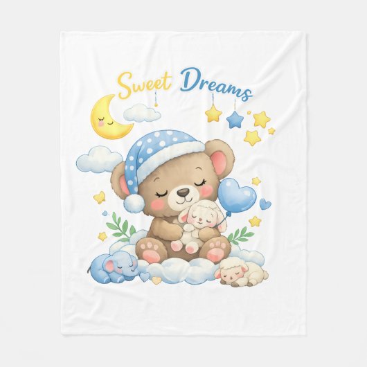 Droomzoete Babydeken Fleece Deken (Voorkant)