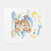 Droomzoete Babydeken Fleece Deken (Voorkant (Horizontaal))