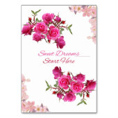 Droomzoete dromen beginnen hier Rozen tafelkaart Kaart (Achterkant)