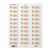 Droomzonnebloem Retouradreslabels Etiket (Full Sheet)