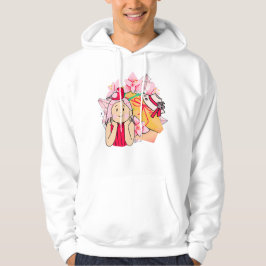 Droomzuchtig Roze Dromen & Gevederde Vriend Hoodie