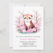 Droomzuchtige Waterverf Otter Meisje Baby Shower Kaart (Voorkant)