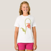 Drooping Bloem Meisjes T-shirt (Voorkant volledig)