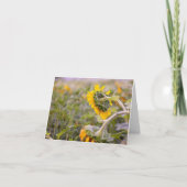 Drooping Sunflower Folded Hartelijk dank Bedankkaart (Voorkant)