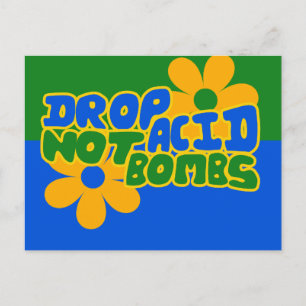 Drop acid niet bommen briefkaart