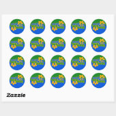 Drop acid niet bommen ronde sticker (Vel)
