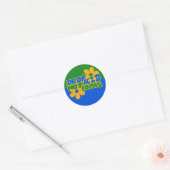 Drop acid niet bommen ronde sticker (Envelop)