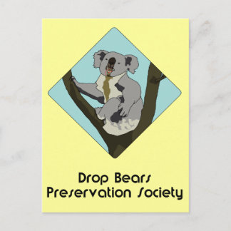 Drop Bears Preservation Society Briefkaart