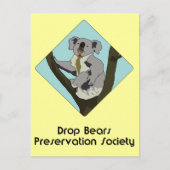 Drop Bears Preservation Society Briefkaart (Voorkant)