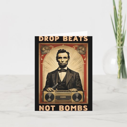 Drop Beats niet bommen anti-oorlog Kaart (Voorkant)