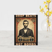 Drop Beats niet bommen anti-oorlog Kaart (Gele Bloem)
