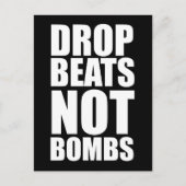 Drop Beats not Bombs Briefkaart (Voorkant)