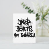 Drop Beats not Bombs Briefkaart (Staand voorkant)