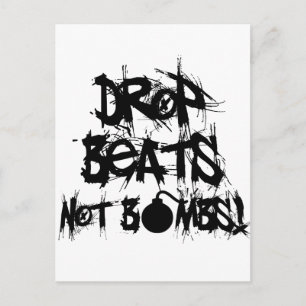 Drop Beats not Bombs Briefkaart