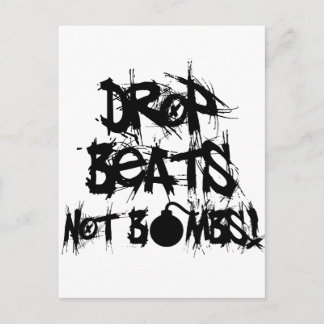 Drop Beats not Bombs Briefkaart