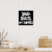Drop Beats not Bombs Poster (Keuken)