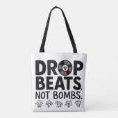 Drop Beats Not Bombs Schattigee tas (Achterkant)