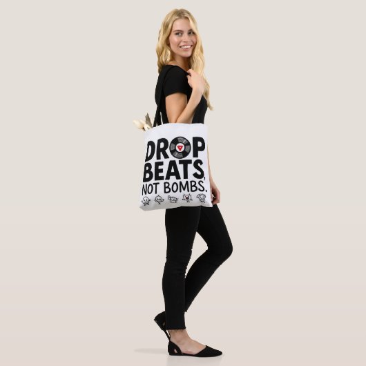 Drop Beats Not Bombs Schattigee tas (Op model)