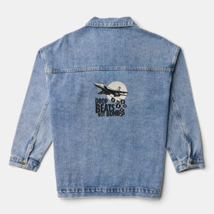 Drop Beats Not Bombs straaljager Vinyl Denim Jacket
