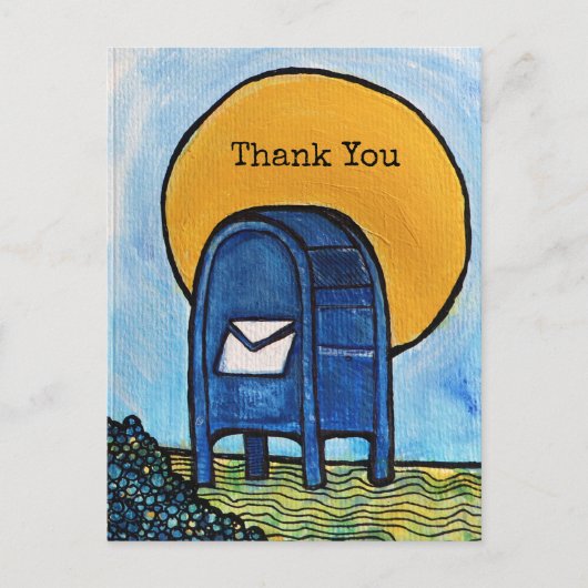 Drop Box Mail Illustratie Briefkaart (Voorkant)