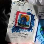 Drop Box Mail Illustratie Vierkante Sticker