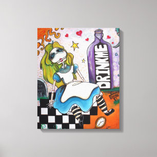 Drop Dead Alice Wrapped Canvas Afdruk