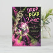 Drop Dead & Dance Halloween-feest Kaart (Staand voorkant)