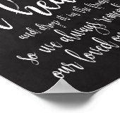 Drop een hart in kader schoolbord bruiloft 8x10 bo poster (Hoek)