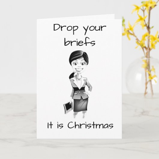 DROP HAAR "BRIEFS" EN CELEBRATE DE "HOLIDAY" KAART (Gele Bloem)