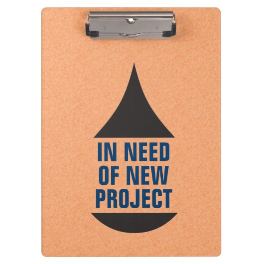 Drop Icon Need Project Zwart Klembord (Voorkant)