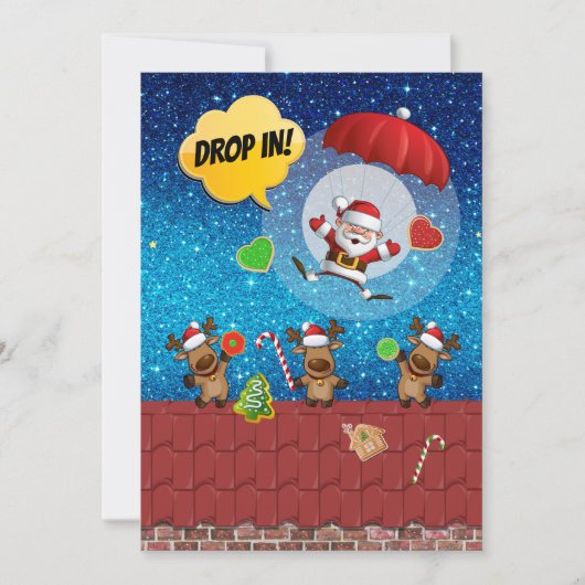 DROP IN #2 zonder kerstuitnodiging voor cocktail Kaart (Voorkant)