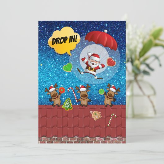 DROP IN #2 zonder kerstuitnodiging voor cocktail Kaart (Staand voorkant)