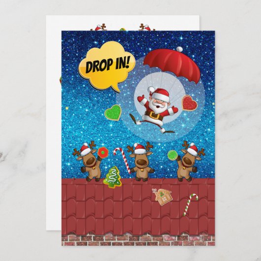 DROP IN #2 zonder kerstuitnodiging voor cocktail Kaart (Voorkant / Achterkant)