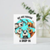 DROP IN ALLE GELEGENHEDEN OF VAKANTIES FEESTDAGENKAART (Staand voorkant)