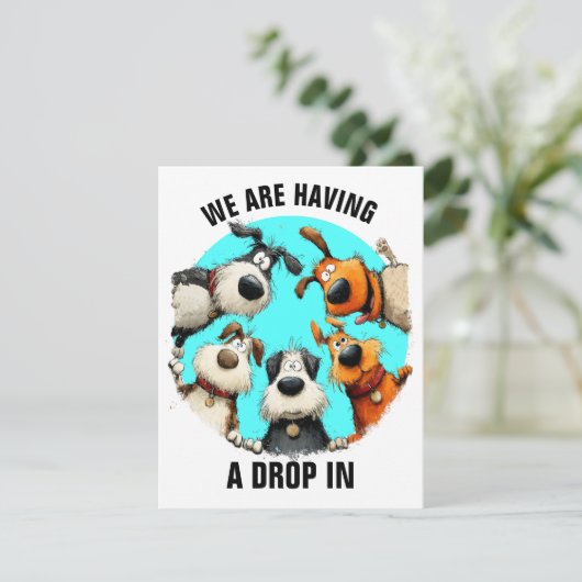 DROP IN ALLE GELEGENHEDEN OF VAKANTIES FEESTDAGENKAART (Staand voorkant)