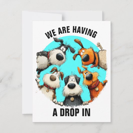 DROP IN ALLE GELEGENHEDEN OF VAKANTIES FEESTDAGENKAART (Voorkant)