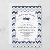 Drop-in boy baby shower / open huis Uitnodiging (Voorkant)