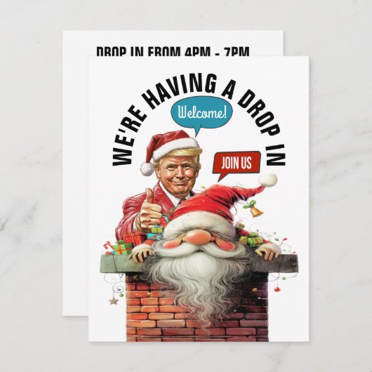 DROP IN Flat Holiday Kaart (Voorkant / Achterkant)