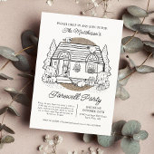 Drop in Grappig wasbeer huis afscheidsfeest Kaart