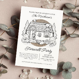 Drop in Grappig wasbeer huis afscheidsfeest Kaart