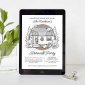 Drop in Grappig wasbeer huis afscheidsfeest Kaart